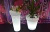 Outside plastic polyethylene lit flower pots , led lighted pots IR or RF Remote