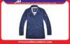 Breathable Blue Long Trench Jacket / Mens Windbreaker Jackets with Polyester