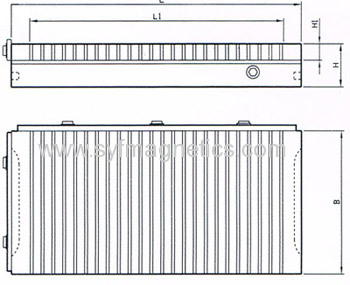 High Powerful parallel pole pitch rectangle permanent magnetic chuck for milling machine workholding and clamping