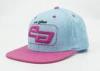 Ladies Snapback Cotton Twill Baseball Caps Light Blue With Plastic Back Strips