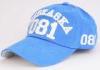 Cool 100% Cotton 3D Embroidery Cap Visor For Gift , Blue Baseball Hat