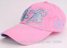 Customizable Children Multi-Panels Cotton Pink Baseball Caps With Embroidered Logo