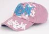 6 Panel Printed Pink Sport Baseball Caps Embroidered Cotton Twill Curved Brim