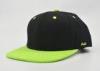 Cool Adults Acrylic Plain Baseball Caps With Flat Fluorescence Green Bill