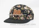 Leather Patch Adults / Kids Printed Baseball Caps Cotton With Customized Label