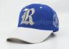 Fashion Letters Acrylic Embroidered Baseball Caps Two Stone Blue With White