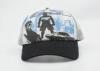 4 Colors Printed Mesh Trucker Hats 5 Panels For Outdoor Sports Driving