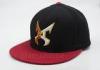 Black And Red Flexfit 100% Cotton Baseball Hats , Hip Hop Snapback Caps