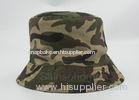 Reversible 100 % Cotton Camo Bucket Hats Fishing Printed Customizable