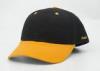 100% Cotton Plain Black Baseball Cap For Women / Men , Curved Visor