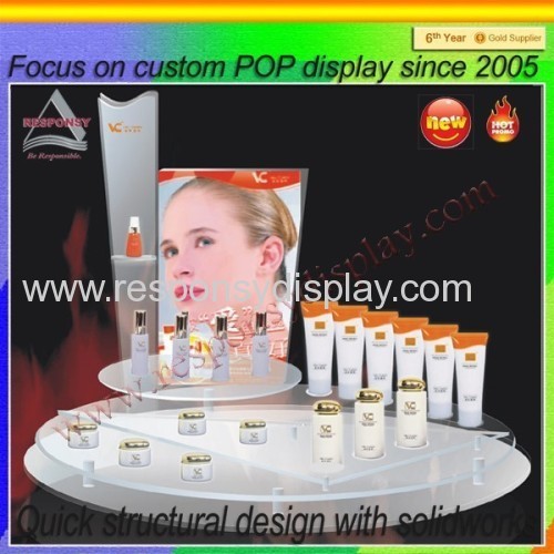 China supplier display counter acrylic skin care display stand
