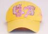 Fashion Yellow 6 Panels Cotton Baseball Caps Adjustable , Hip Hop Hat