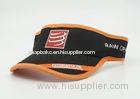 Outdoor 100% Polyester Sun Visor Cap Printed Embroidery For Tennis Sports