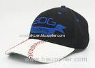 Customized Two Stone Cotton Embroidered Baseball Hats With PU Leather Bill
