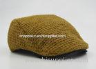 Customized Ladies / Women Peaked Duckbill Hat Ginger With Cotton Lining 56 cm