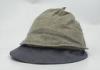 Warm Linen Peaked Duckbill Hat With Custom Leather Brim For Girls