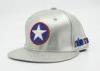 3D Embroidery PU Leather Flat Bill Hat Hip Hop Style , Fashion Baseball Cap