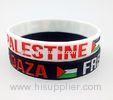 Durable Custom Printed Silicone Wristbands / Rubber Bracelets With Words