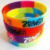 1 Inch Raibow Embossed Silicone Wristband Bracelet For University Portable Wear