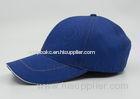 Blue 100% Cotton Twill Plain Personalised Baseball Caps Sandwich Bill