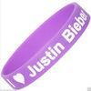 Sports Pink Silicone Wristband Bracelet With JUSTIN For Boys Grils 180*12*2CM