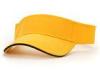 Yellow Sandwich Bill Cap Sun Visor Adjustable Velcro Closure With Curved Brim