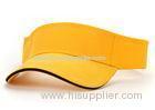Yellow Sandwich Bill Cap Sun Visor Adjustable Velcro Closure With Curved Brim