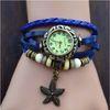 Retro Style Starfish Pendantladies Bracelet Wrist Watches For Gift , Girl Wristwatch