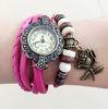 Fashion Round Dial Flower Charm Ladies Bracelet Wrist Watches Relogios