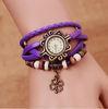 Four Leaf Clover Pendant Ladies Bracelet Wrist Watches With Chinese Movt SL68