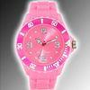 Female Silicone Bracelet Quartz Movement Watch , 38mm Size Case ROHS CE EN71