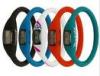 PMS Colour Silicone Ion Sport Watch With Pattern Customized / Silicone Anion Watch