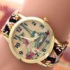 Vintage Geneva Flower Watch Women For Christmas Gift / Eiffel Tower Wrist Watch