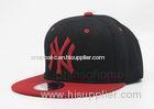 Hip-Hop Boy / Girl Flat Bill Hats Snapback Acrylic Classic Black With Red