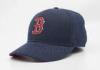 Dark Blue Unisex Fitted Acrylic Baseball Caps 3D Embroidery Six Panels