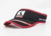 Customized Flat Embroidery Sun Visor Cap Adjustable Velcro Without Crown