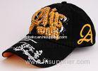 Korean Style Golf Embroidered Printed Baseball Caps Cotton With Woven Label