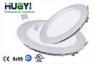 High Efficiency Pure White 6000K 18W Round LED Panel Lights 85lm/W For Warehouse