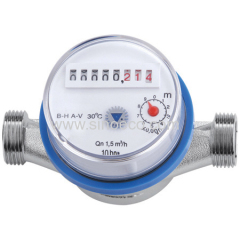 Single jet Dry Dial Water Meter Class B