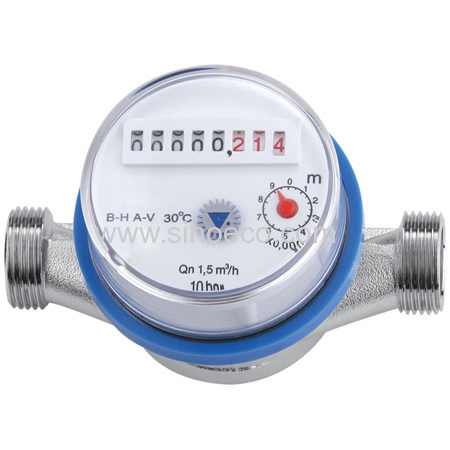 Single jet Dry Dial Water Meter Class B