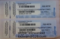 wholesale coa sticker of 100% genuine windows 7 ultimate / professional oem key with dell hp