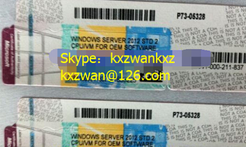 Windows Server 2012 Standard R2 OEM Package & Win Server 2012 Std R2 OEM Coa Stickers