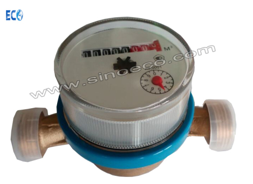 Single jet Dry dial Water Meter with Lightest Meter Body
