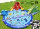 Customized Outdoor Inflatable Water Park for Adults , Inflatable Pool Water Slides