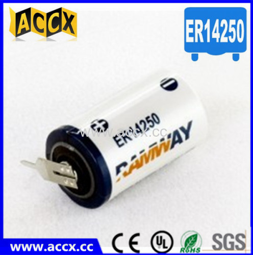 3.6V 1200mAh lithium battery 1/2AA 14250