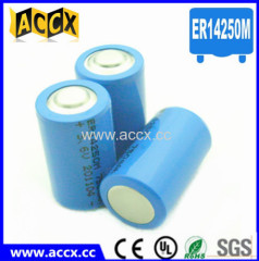 er14250m 3.6v 1000mAh lithium 1/2aa battery