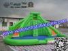 CE / UI Green Bouncy Inflatable Slide Water Jumper With Swimming Pool