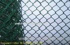 StainlessSteel PVC Coated Fence Wire Mesh , Green Pvc Coated Chain Link Fencing