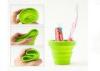 Small Soft Eco - Friednly Green Food Grade 170ml Silicone Folding Cup With Lid