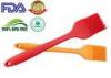 Outdoor Silicone Kitchen Tools , BPA Free Silicone Basting Brush Red color